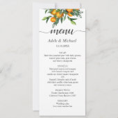 Lebhafte Mandarine Citrus Orange Green Wedding Einladung (Vorderseite)