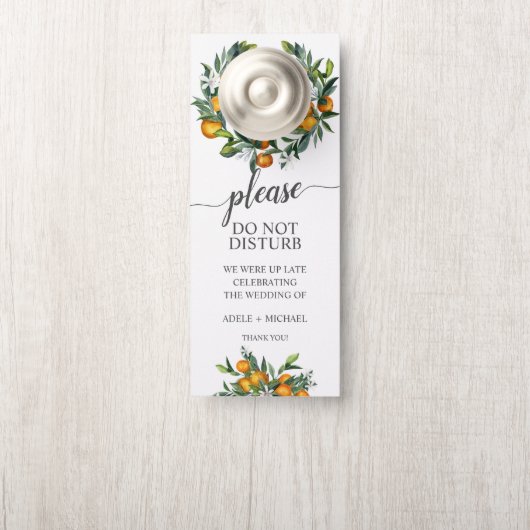 Lebhafte Mandarine Hochzeitsgast stört nicht Türanhänger (Auf Knauf)