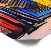 Lebhafte marokkanische Souk Wall Art, Market Stree Poster (Ecke)