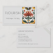 Lebhafte Massagetherapie Symmetrische Visitenkarte (Vorne/Hinten)