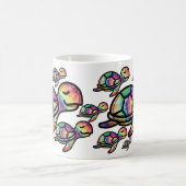 Lebhafte Meeresschildkröte der Gefärbte Krawatte Kaffeetasse (Mittel)