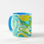 Lebhafte Meereswellen Tasse (Vorderseite Links)