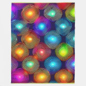 Lebhafte, mehrfarbige Abstrakte Spiralkunst Fleecedecke (Vorderseite)