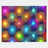 Lebhafte, mehrfarbige Abstrakte Spiralkunst Fleecedecke (Vorderseite (Horizontal))