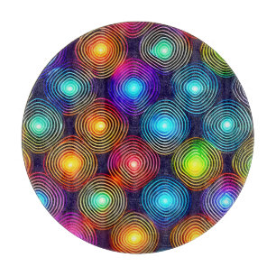 Lebhafte, mehrfarbige Abstrakte Spiralkunst Schneidebrett