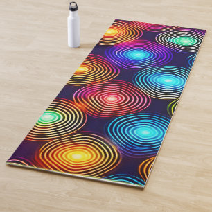 Lebhafte, mehrfarbige Abstrakte Spiralkunst Yogamatte