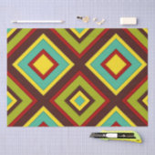 Lebhafte mehrfarbige Diagonalstreifen geometrisch Seidenpapier (Handwerk)