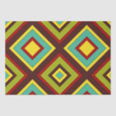 Lebhafte mehrfarbige Diagonalstreifen geometrisch Seidenpapier (Vorderseite)