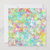 Lebhafte, mehrfarbige Hochzeitseinladung mit fett Save The Date (Rückseite)