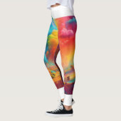 Lebhafte mehrfarbige Leggings (Links)