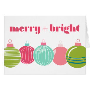Lebhafte Merry + helle Weihnachtskarte
