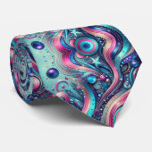 Lebhafte Metallische Aquamarine rosa blaue Lila St Krawatte (Gerollt)