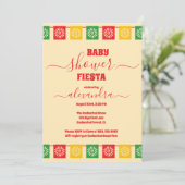 Lebhafte mexikanische Baby-Dusche Einladung (Stehend Vorderseite)