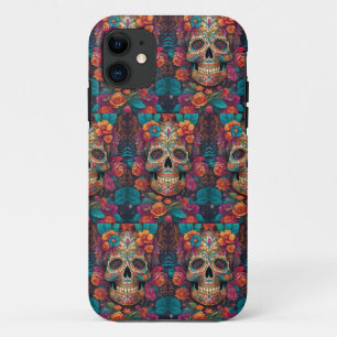 Lebhafte mexikanische Feier: Sugar Skull Art Case-Mate iPhone Hülle