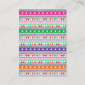 Lebhafte mexikanische Fiesta Diaper Raffle Baby Du Begleitkarte (Rückseite)