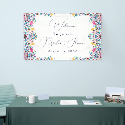 Lebhafte mexikanische Fiesta Style Rainbow Wedding Banner (Messeveranstaltung)
