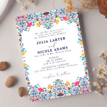 Lebhafte mexikanische Fiesta Style Rainbow Wedding