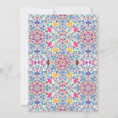 Lebhafte mexikanische Fiesta Style Rainbow Wedding Einladung (Rückseite)