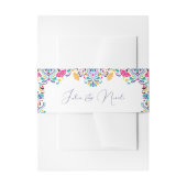 Lebhafte mexikanische Fiesta Style Rainbow Wedding Einladungsbanderole (Vorderseite Beispiel)