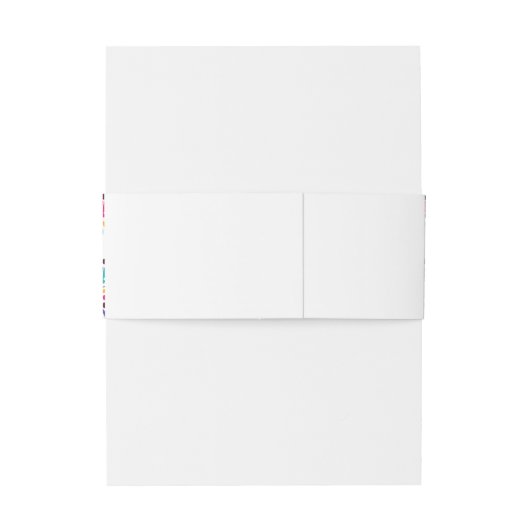 Lebhafte mexikanische Fiesta Style Rainbow Wedding Einladungsbanderole (Rückseitenbeispiel)