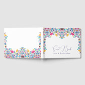 Lebhafte mexikanische Fiesta Style Rainbow Wedding Gästebuch (Voll)