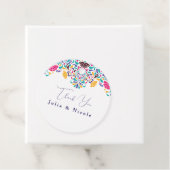 Lebhafte mexikanische Fiesta Style Rainbow Wedding Geschenkanhänger (Beispiel)