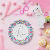 Lebhafte mexikanische Fiesta Style Rainbow Wedding Pappteller (Party)