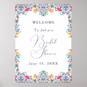Lebhafte mexikanische Fiesta Style Rainbow Wedding Poster (Vorne)