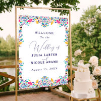 Lebhafte mexikanische Fiesta Style Rainbow Wedding