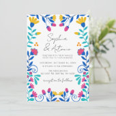 Lebhafte mexikanische Fiesta Wedding Einladung (Stehend Vorderseite)