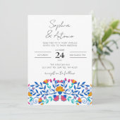 Lebhafte mexikanische Fiesta Wedding Einladung (Stehend Vorderseite)