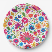 Lebhafte mexikanische Fiesta Wedding Pappteller (Vorderseite)