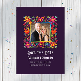 Lebhafte mexikanische Fiesta Wedding Save The Date
