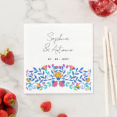 Lebhafte mexikanische Fiesta Wedding Serviette (Beispiel)