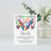 Lebhafte mexikanische Inspiriert Vögel und Blumend Begleitkarte (Stehend Vorderseite)