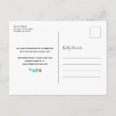 Lebhafte mexikanische Inspiriert Vögel und florale Ankündigungspostkarte (Rückseite)