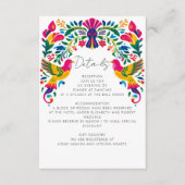 Lebhafte mexikanische Otomi Birds Floral Fiesta We Begleitkarte (Vorderseite)