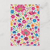 Lebhafte mexikanische Otomi Birds Floral Fiesta We Begleitkarte (Rückseite)