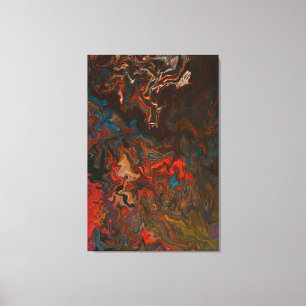 Lebhafte Mineral Rock Flow Paint Art Leinwanddruck