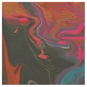 Lebhafte Mineral Rock Flow Paint Art Stoff