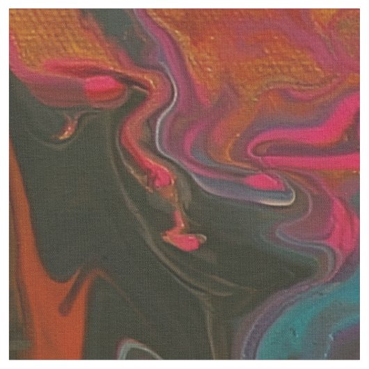 Lebhafte Mineral Rock Flow Paint Art Stoff (Nahaufnahme)
