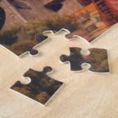 Lebhafte mittelalterliche Fantasiestadt Puzzle (Seite)