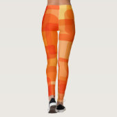Lebhafte moderne Abstrakte Moderne Kunst Orange Leggings (Rückseite)