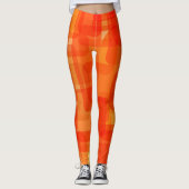Lebhafte moderne Abstrakte Moderne Kunst Orange Leggings (Vorderseite)