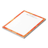 Lebhafte moderne Abstrakte Moderne Kunst Orange Notizblock (Rotiert)