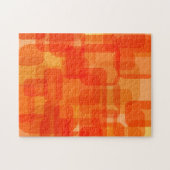 Lebhafte moderne Abstrakte Moderne Kunst Orange Puzzle (Horizontal)