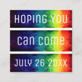 Lebhafte moderne Abstrakte Rainbow-UAWG Begleitkarte (Rückseite)