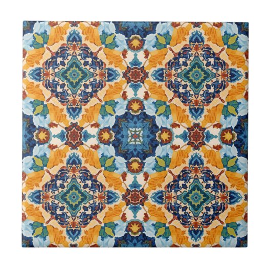 Lebhafte Mosaikmedaillons Fliese (Vorderseite)