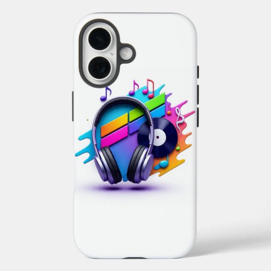 Lebhafte Music Vibes Phone Case - Vinyl art (Rückseite)