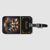 Lebhafte Musik-Szene in Blue & Gold Gepäckanhänger (Vorderseite (Horizontal))